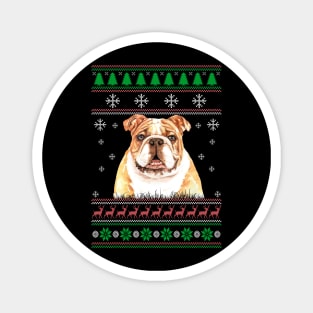 Bulldog Ugly Christmas Sweater Funny Dog Lover Owner Gifts Magnet